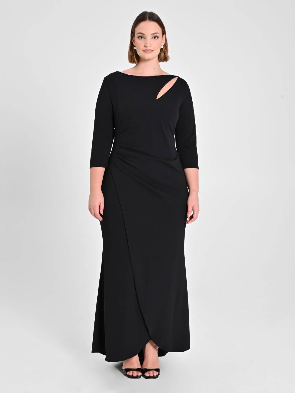 Rinascimento Abito Lungo Curvy Nero Italy