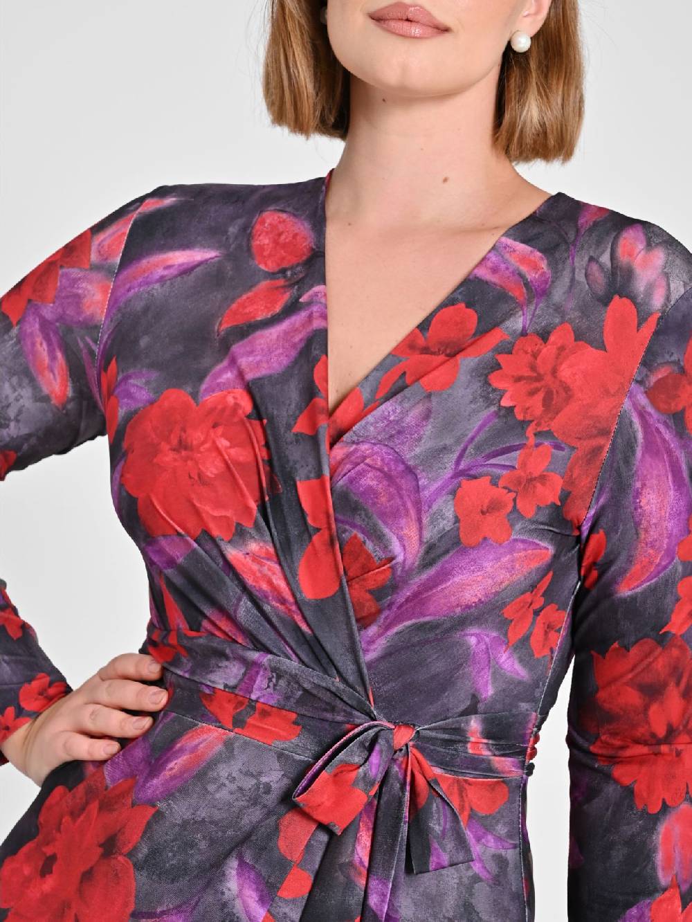 Rinascimento Abito Curvy stampa Floreale Italia