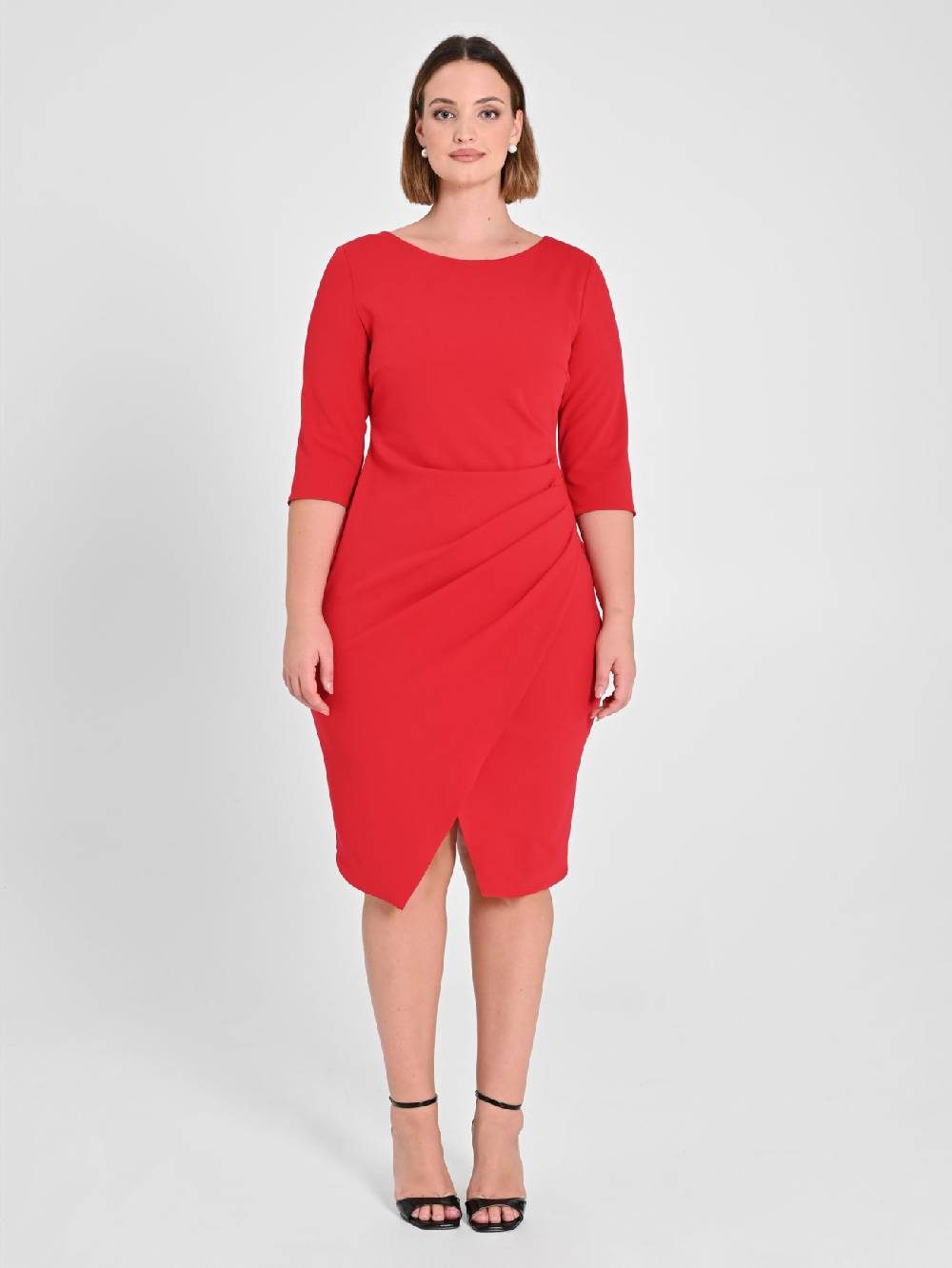 Rinascimento Tubino Curvy Rosso In Linea