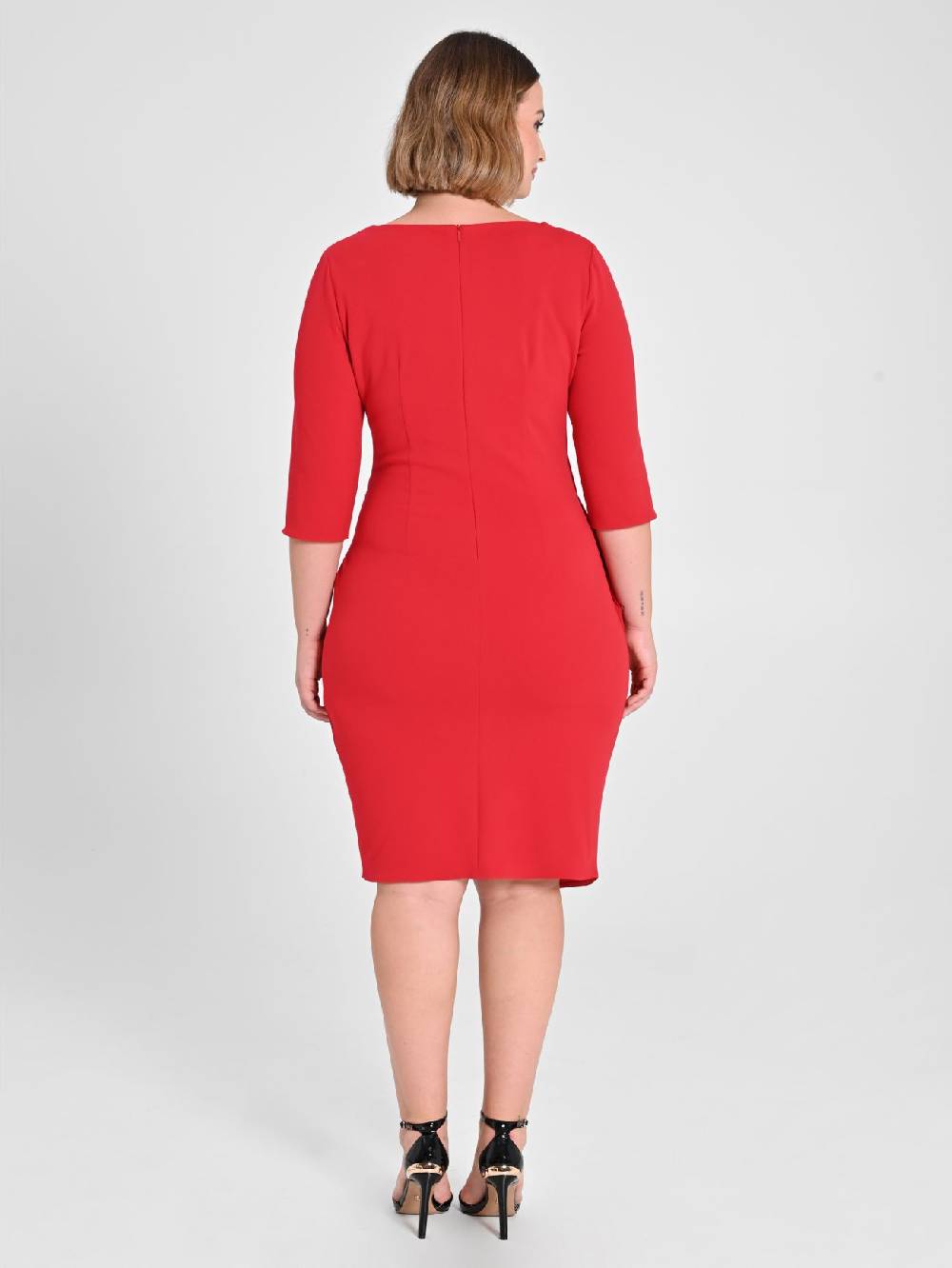 Rinascimento Tubino Curvy Rosso In Linea
