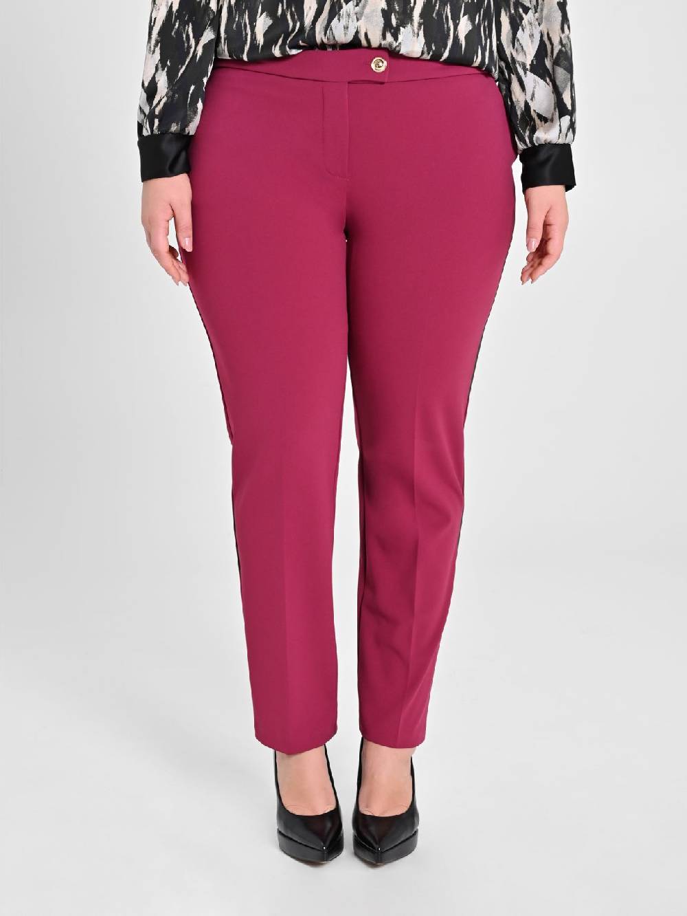 Rinascimento Pantaloni Curvy Skinny Bordeaux Vendita