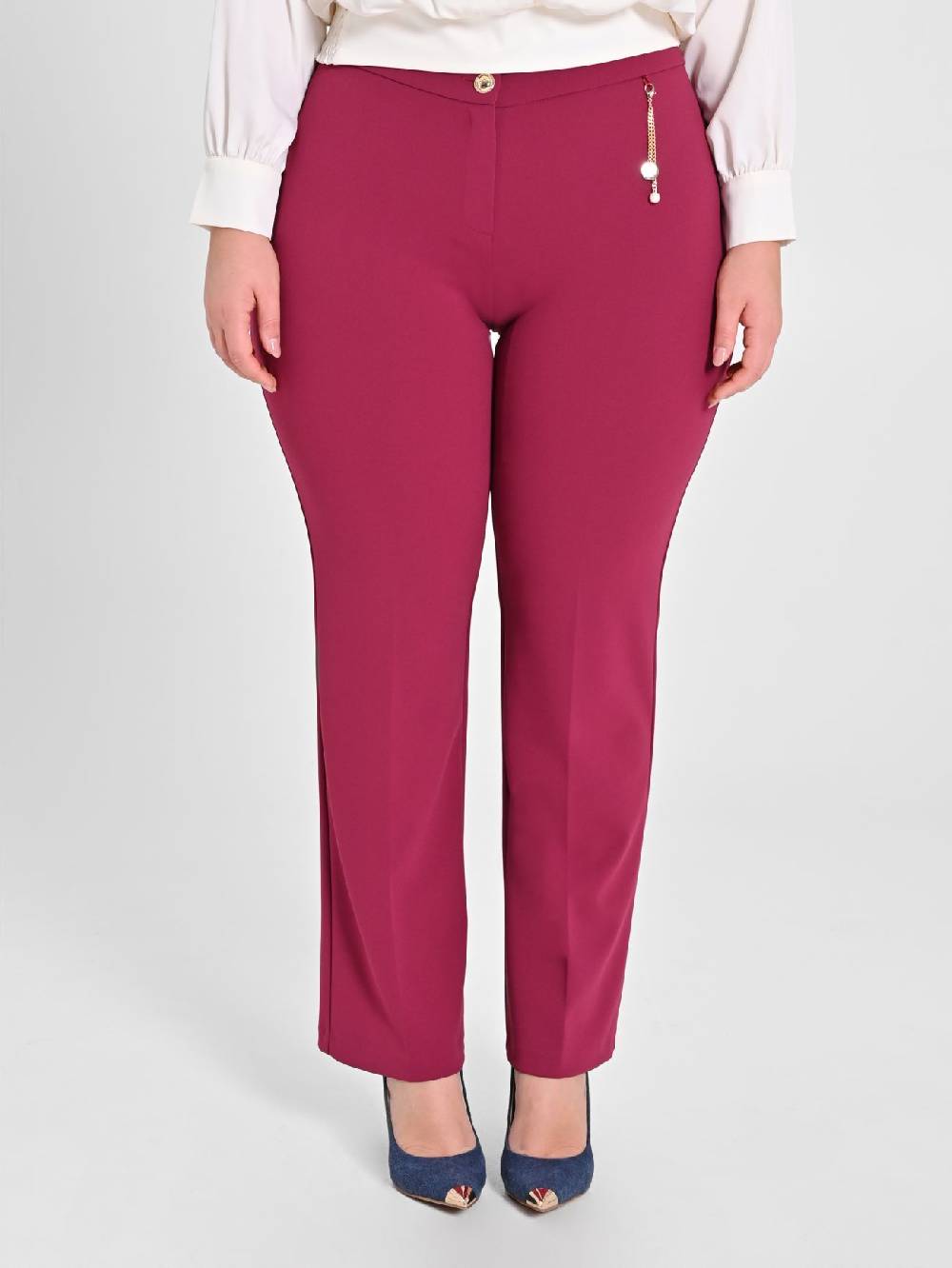 Rinascimento Pantaloni Curvy Bordeaux Negozi Online