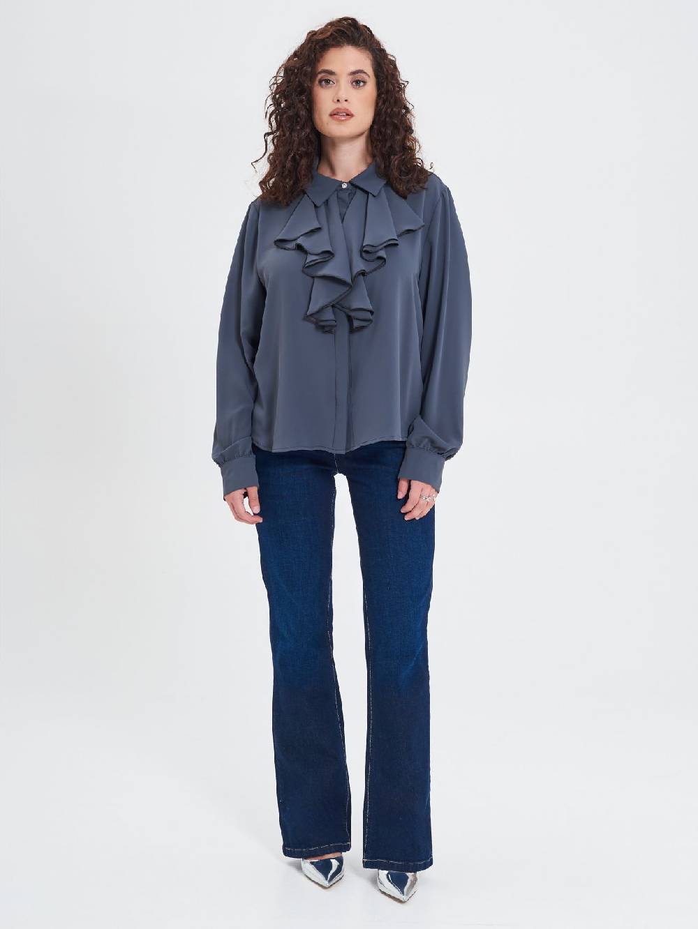 Rinascimento Camicia Curvy Volants Shopping Online