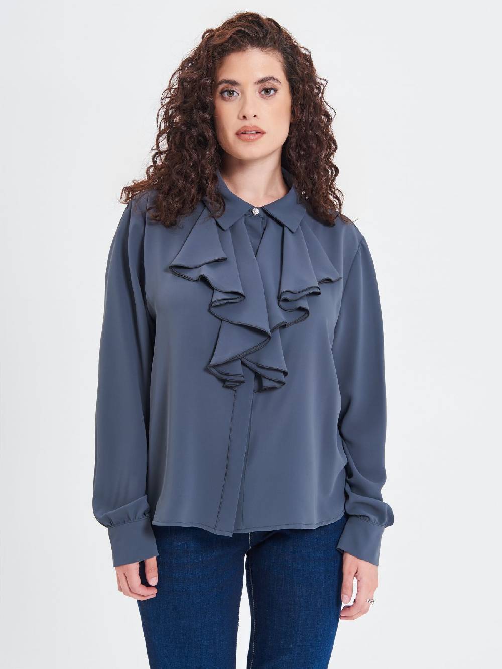 Rinascimento Camicia Curvy Volants Shopping Online