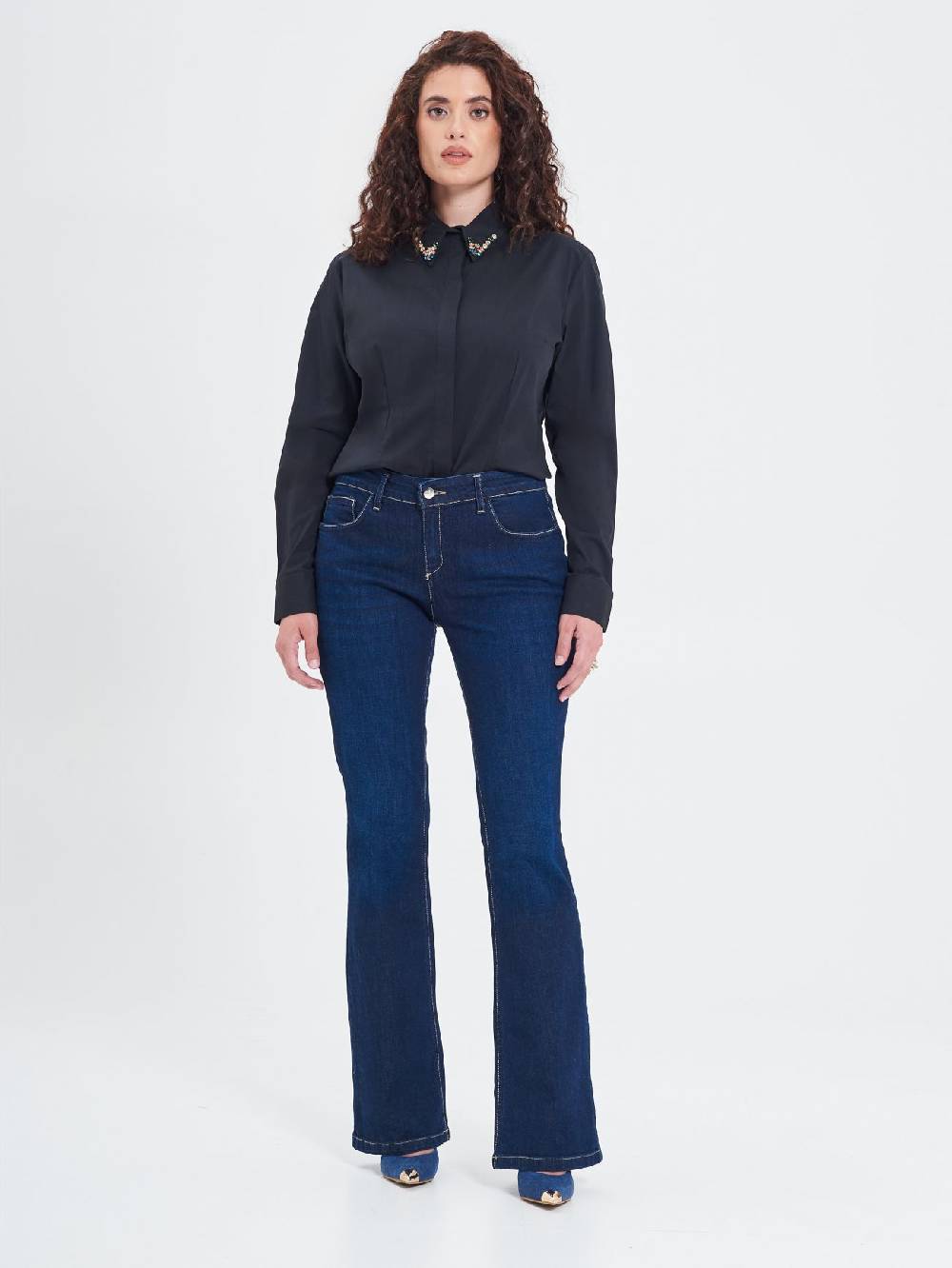 Rinascimento Camicia Curvy con Collo Gioiello Affare Del Giorno