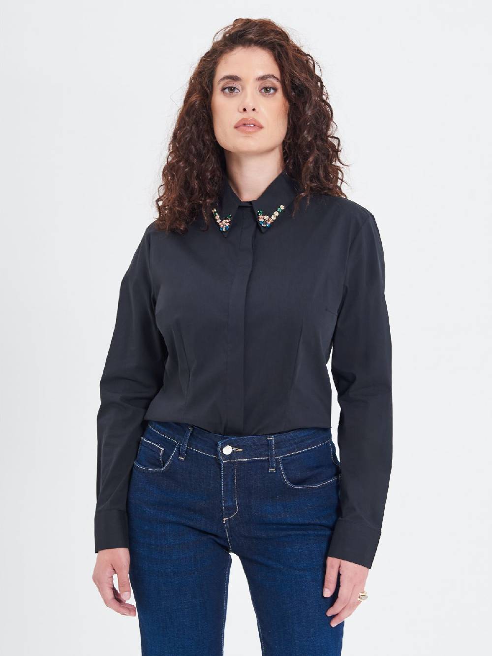 Rinascimento Camicia Curvy con Collo Gioiello Affare Del Giorno