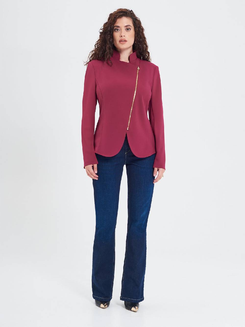 Rinascimento Giacca Curvy Bordeaux Novità