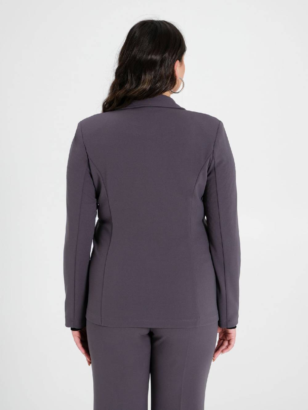 Rinascimento Giacca Curvy Doppiopetto Grigio Scuro Presa