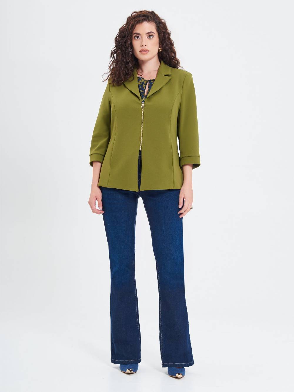Rinascimento Giacca Curvy Verde Muschio Sconto