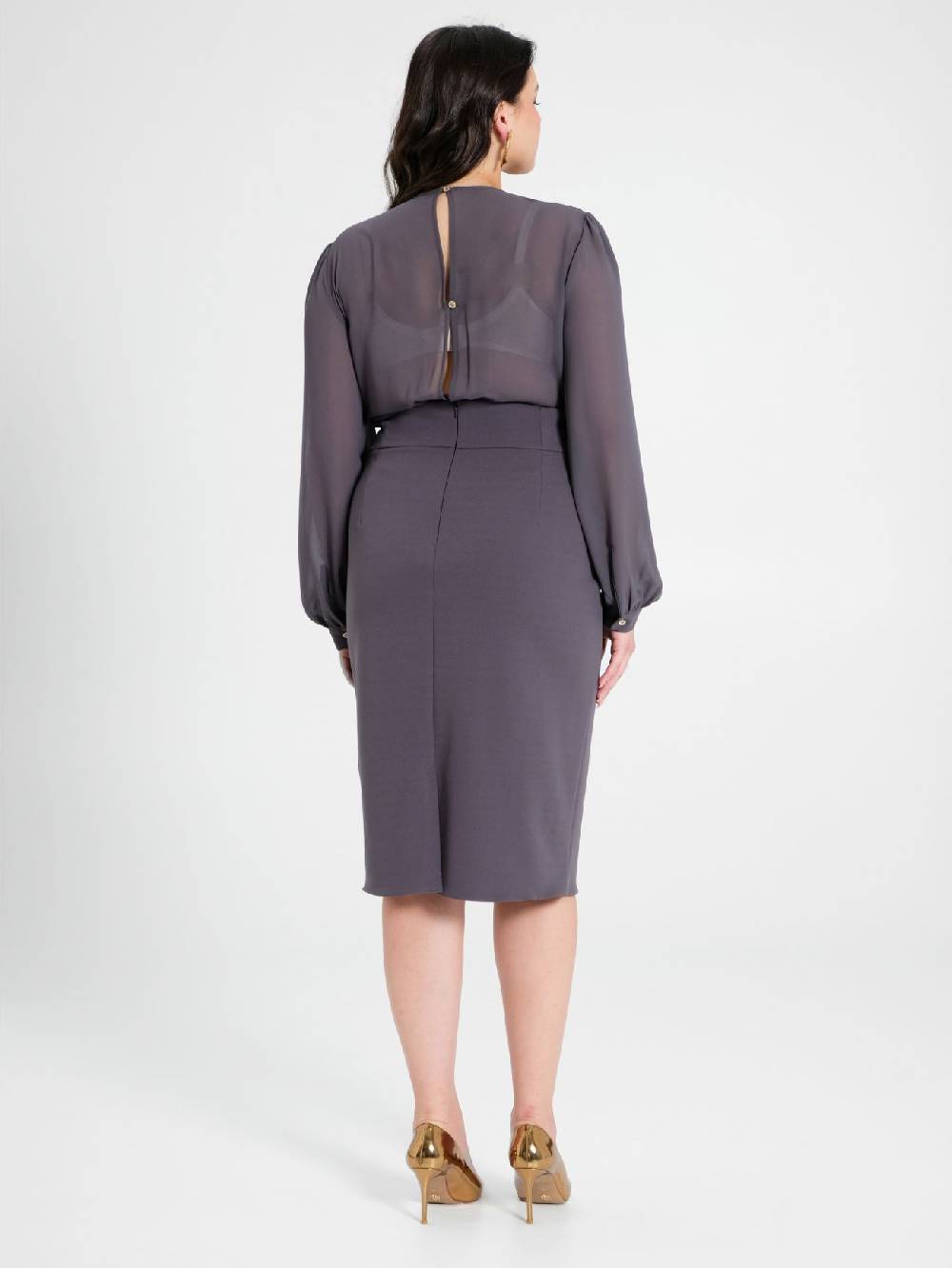 Rinascimento Tubino Curvy Chain Grigio Online