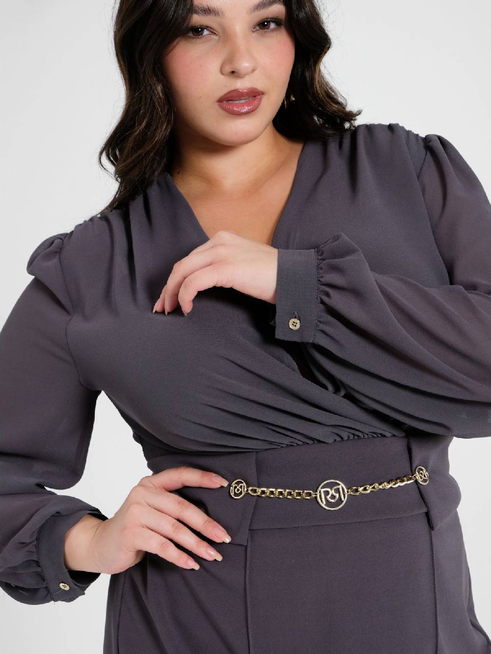 Rinascimento Tubino Curvy Chain Grigio Online