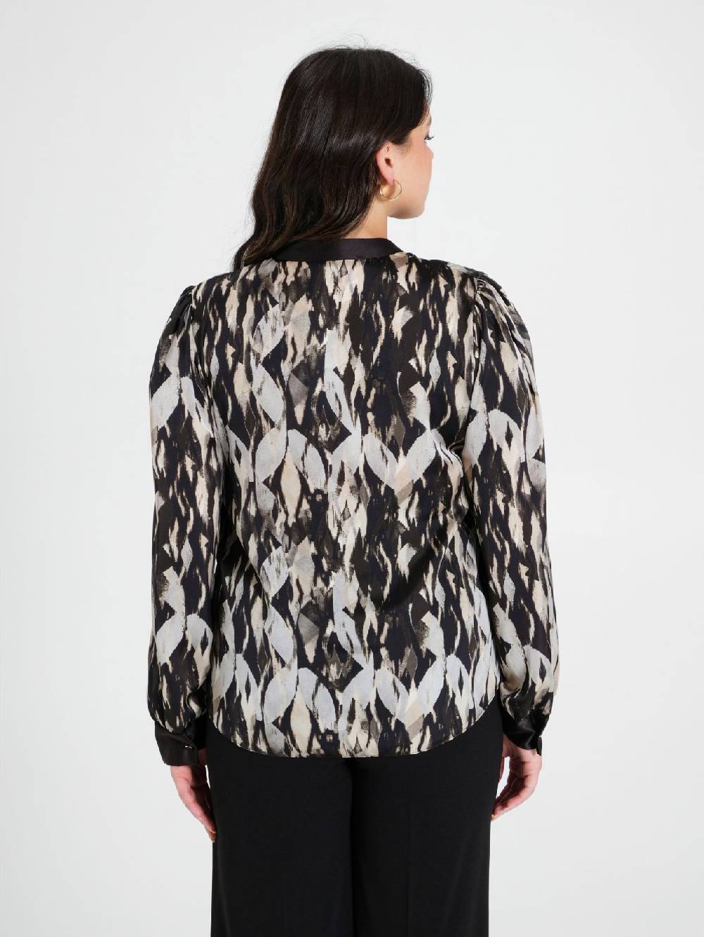 Rinascimento Blusa Curvy stampa Black & White Offerta San Valentino