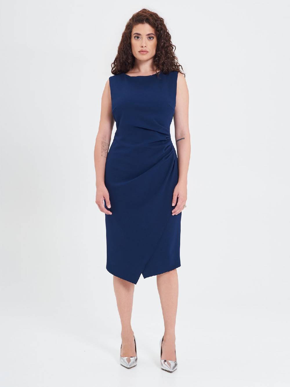 Rinascimento Tubino Curvy Drappeggiato Smaltimento dello stoccaggio