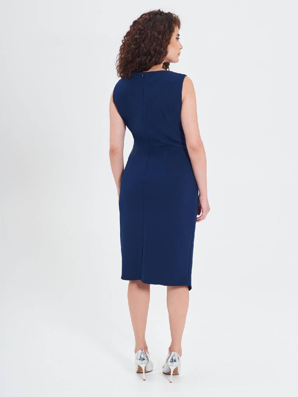 Rinascimento Tubino Curvy Drappeggiato Smaltimento dello stoccaggio