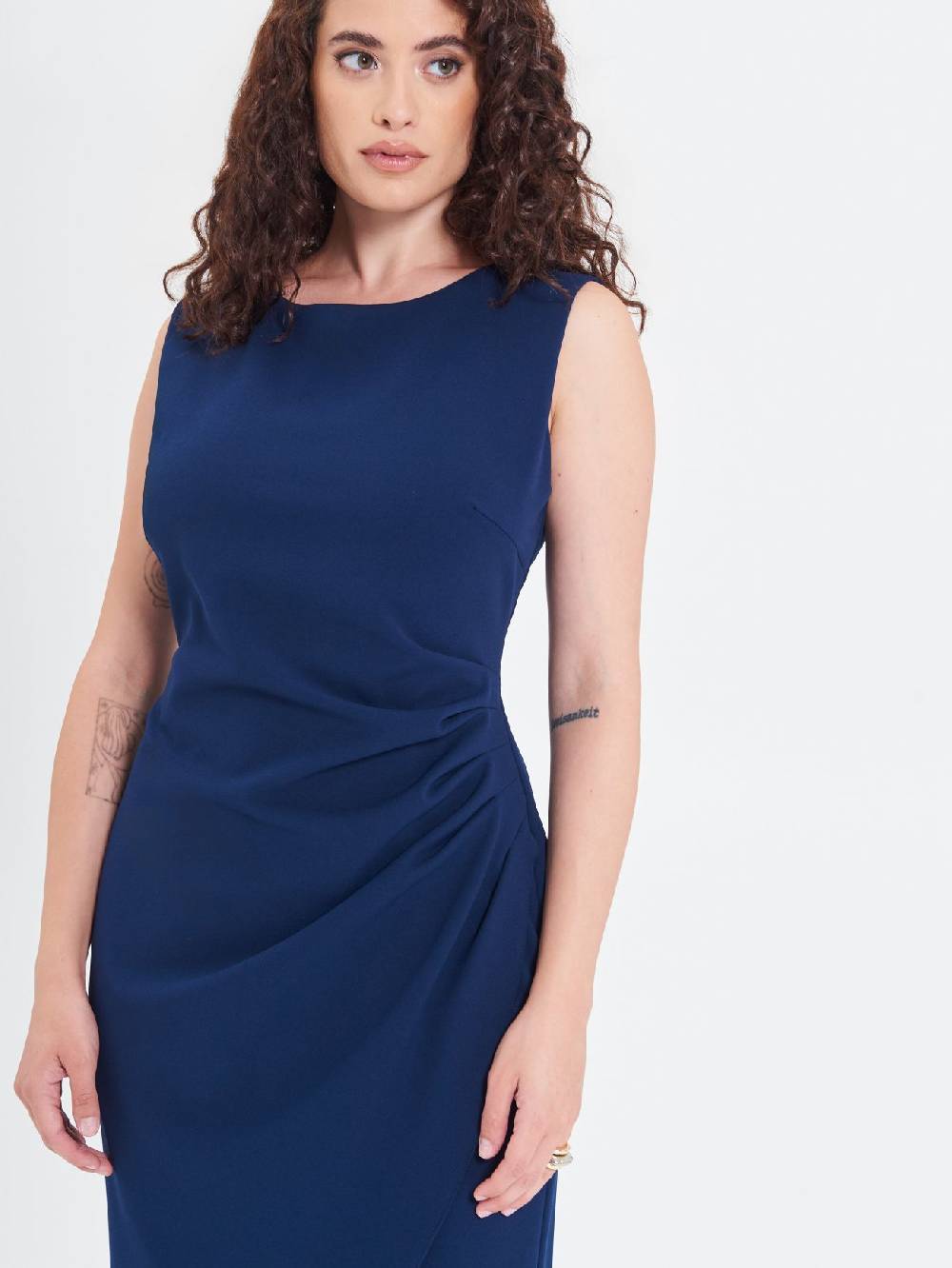 Rinascimento Tubino Curvy Drappeggiato Smaltimento dello stoccaggio