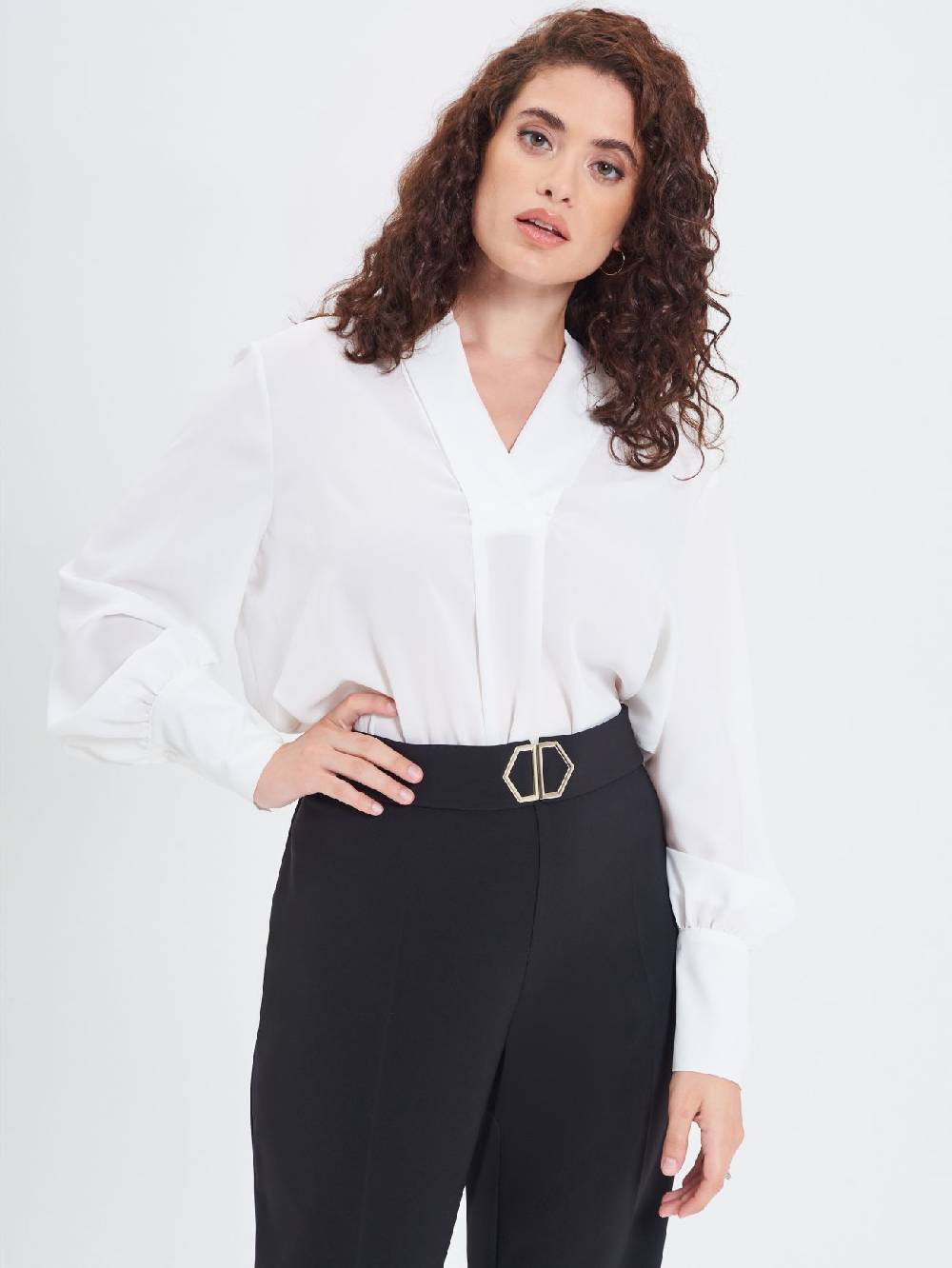 Rinascimento Blusa Curvy Bianca Offerta migliore