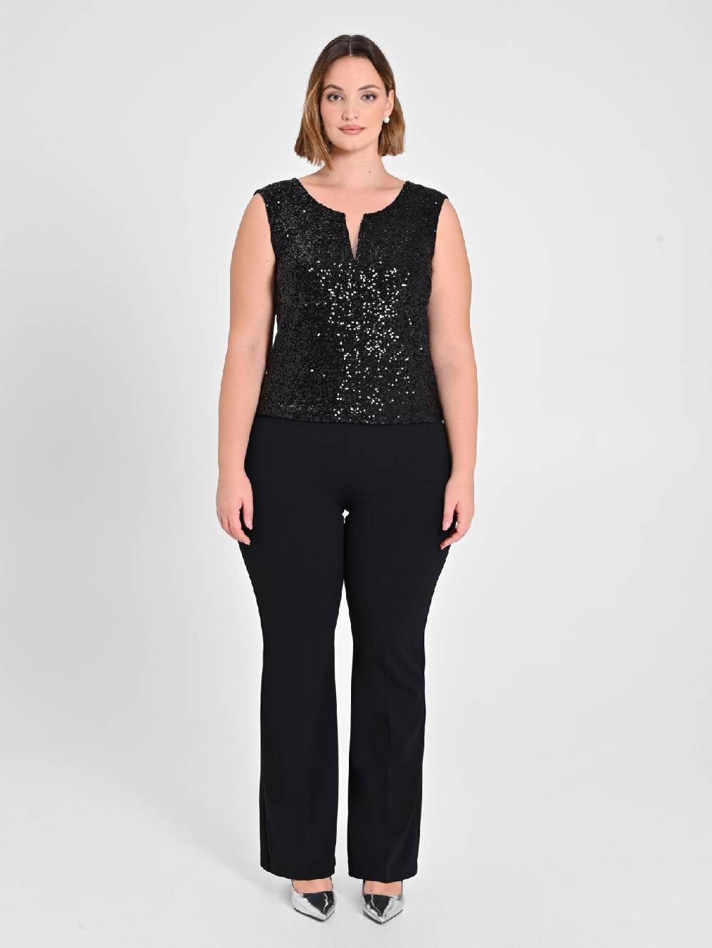 Rinascimento Top Curvy Paillettes Online Outlet