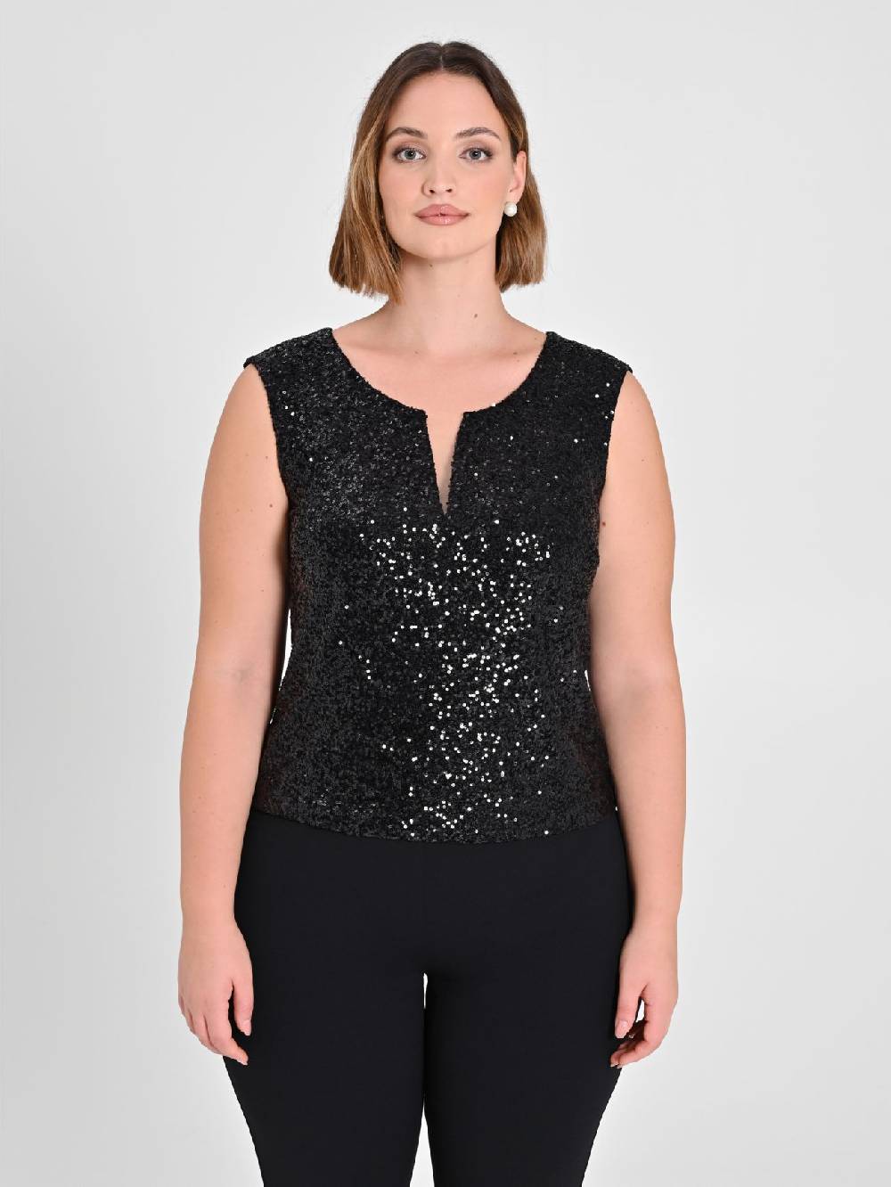 Rinascimento Top Curvy Paillettes Online Outlet