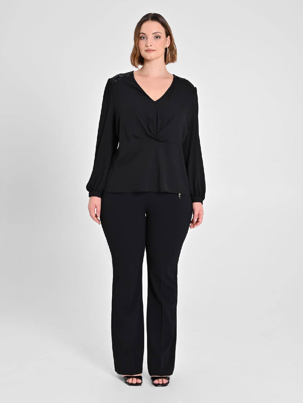 Rinascimento Pantaloni Curvy Neri Offerte giornaliere