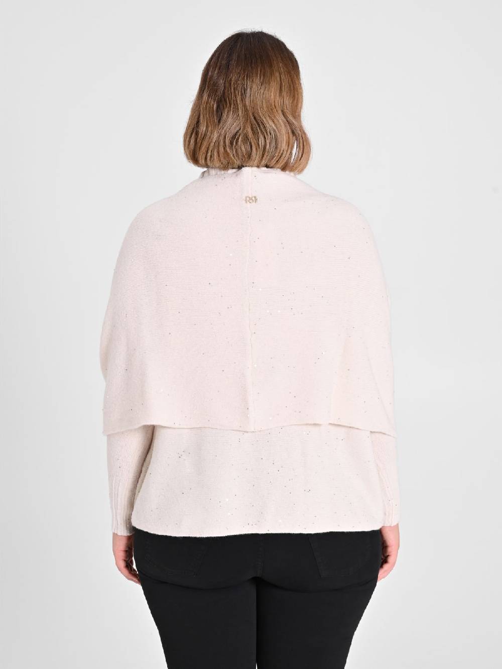 Rinascimento Collo in Maglia Curvy Scaldaspalle Beige Enormi risparmi