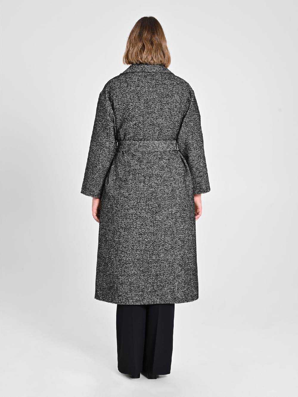 Rinascimento Cappotto Curvy Black & White Sconti VIP