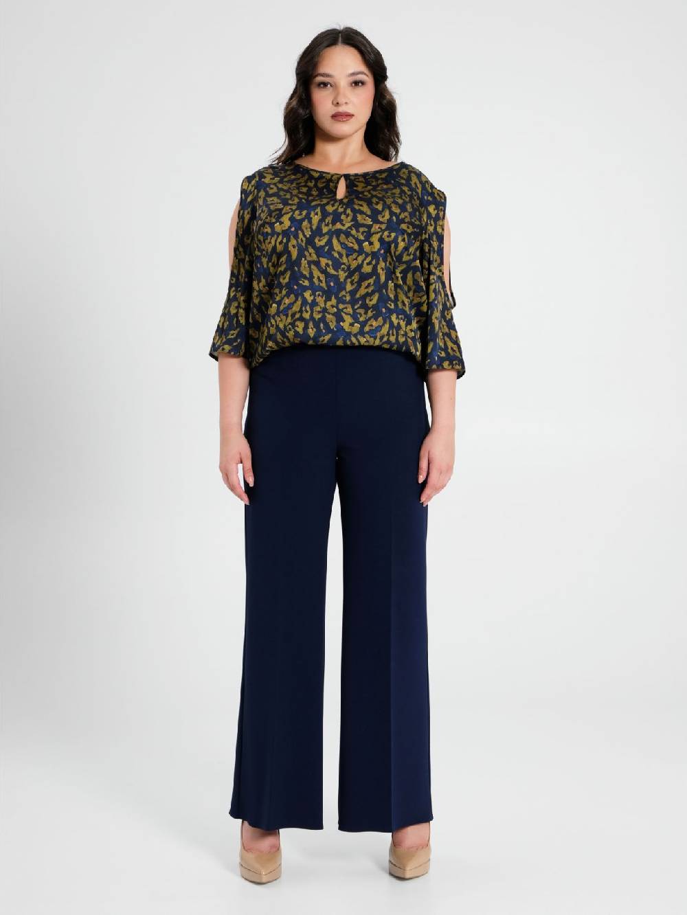 Rinascimento Pantaloni Curvy Palazzo Blu Offerta settimanale