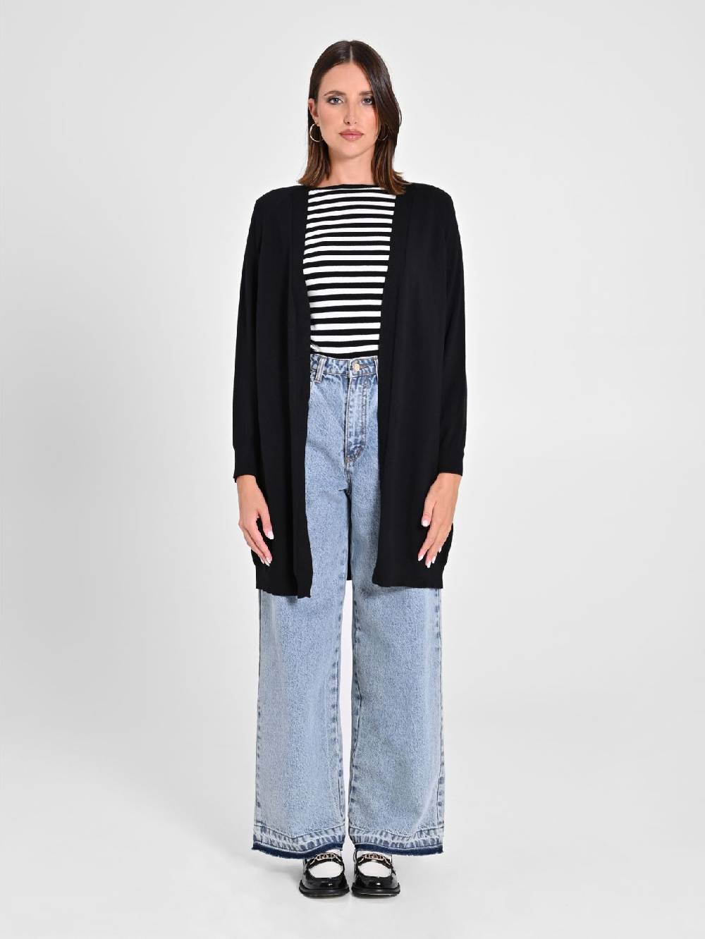 Rinascimento Cardigan Nero in Maglia Only for today