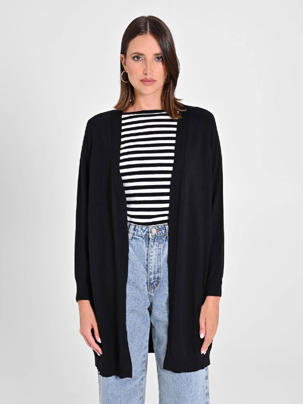Rinascimento Cardigan Nero in Maglia Only for today