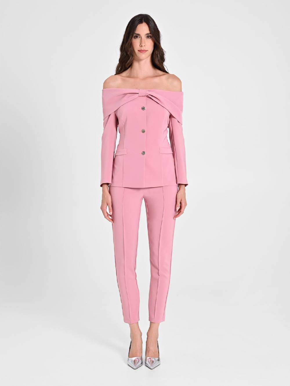 Rinascimento Giacca con Fiocco Rosa Antico Fino al 55% di sconto