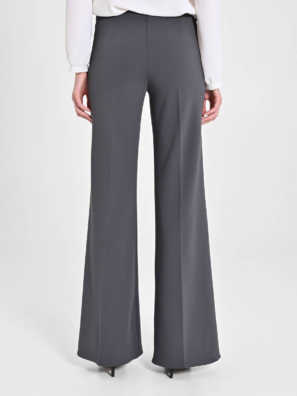 Rinascimento Pantaloni Palazzo in Scuba mano Crepe Grigio 50% di sconto con spedizione gratuita