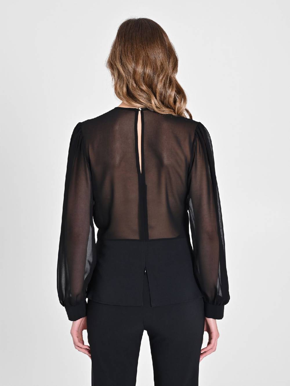 Rinascimento Blusa in Georgette Black Friday Prezzi