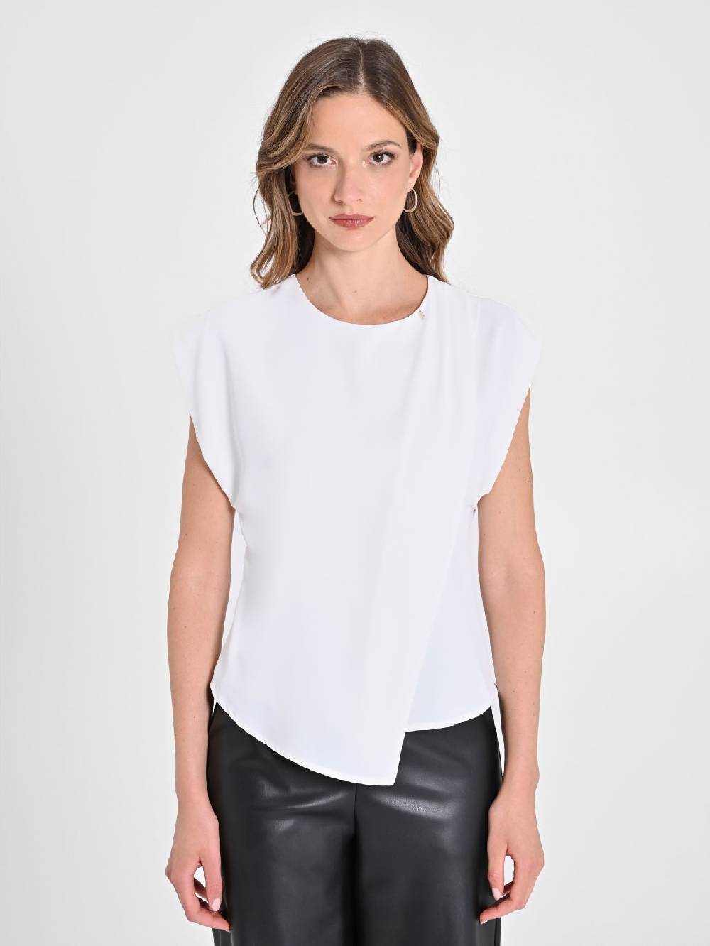 Rinascimento Blusa scatoletta Bianca In vendita