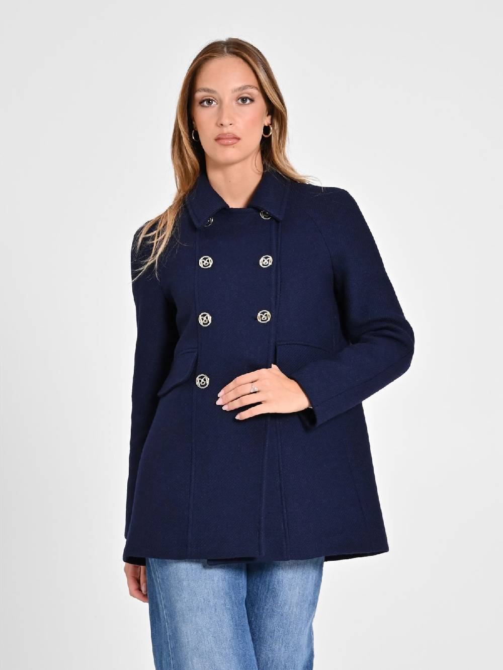 Rinascimento Cappotto Doppiopetto Blu Duty-free