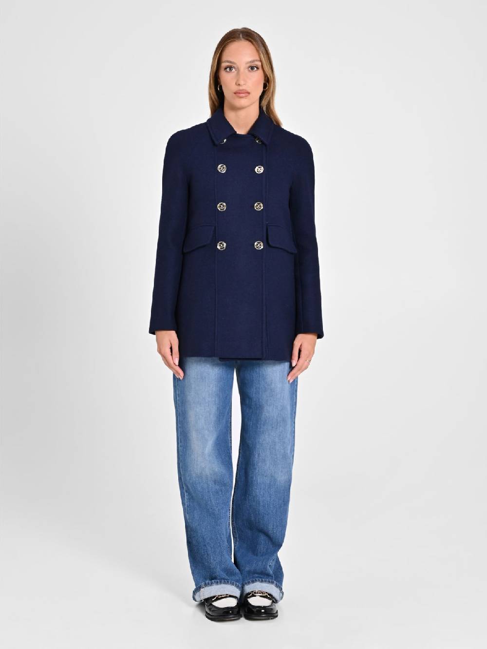Rinascimento Cappotto Doppiopetto Blu Duty-free