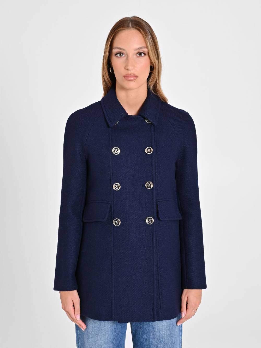 Rinascimento Cappotto Doppiopetto Blu Duty-free