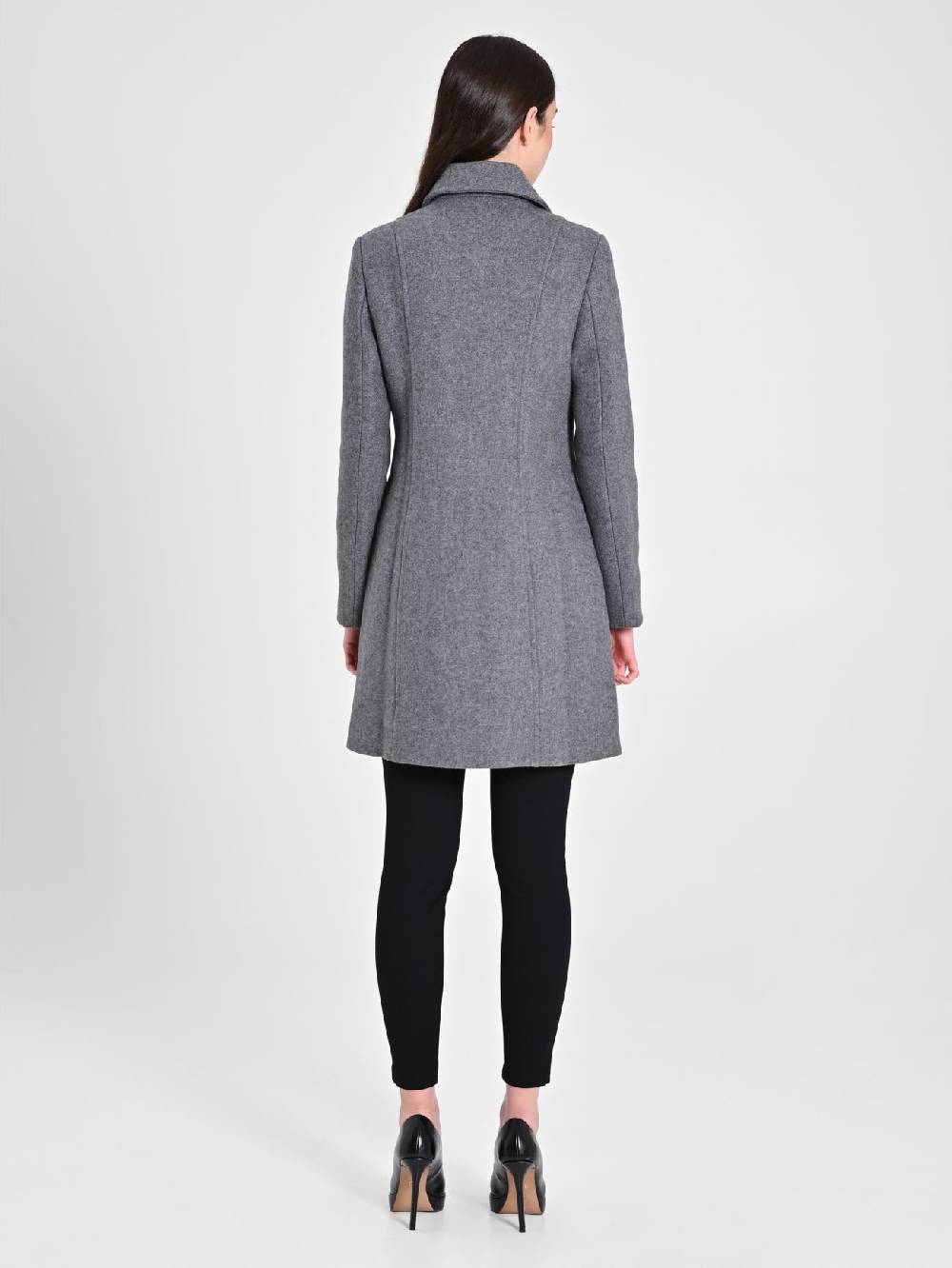 Rinascimento Cappotto Grigio con Bottoni Dorati Italy