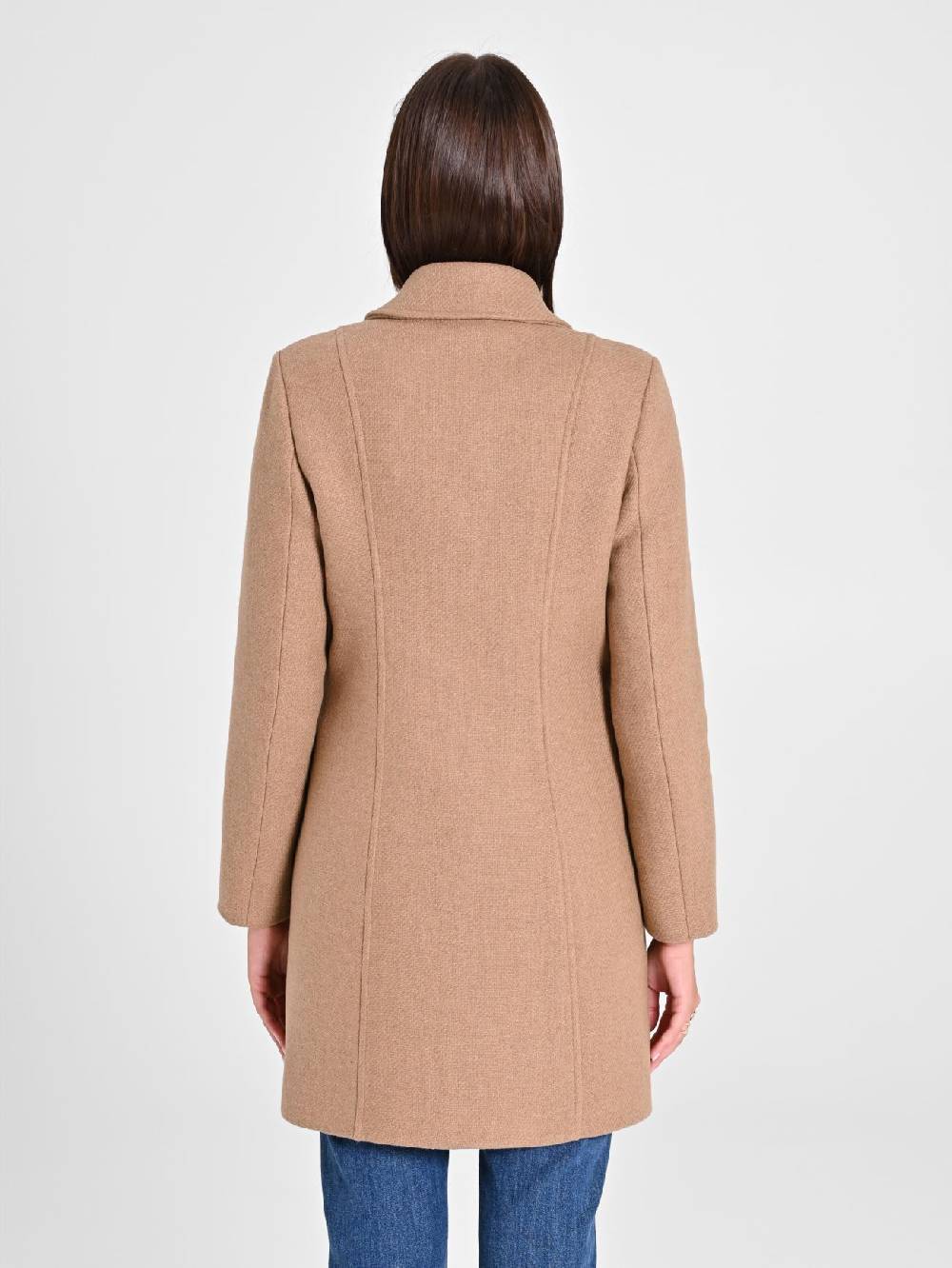 Rinascimento Cappotto Cammello con Bottoni Dorati Italia