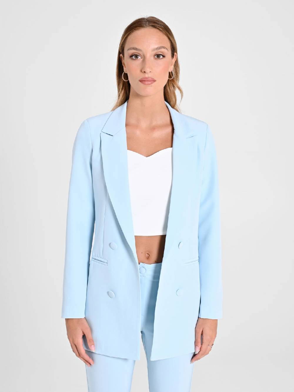 Rinascimento Giacca Doppiopetto Azzurra Sconto
