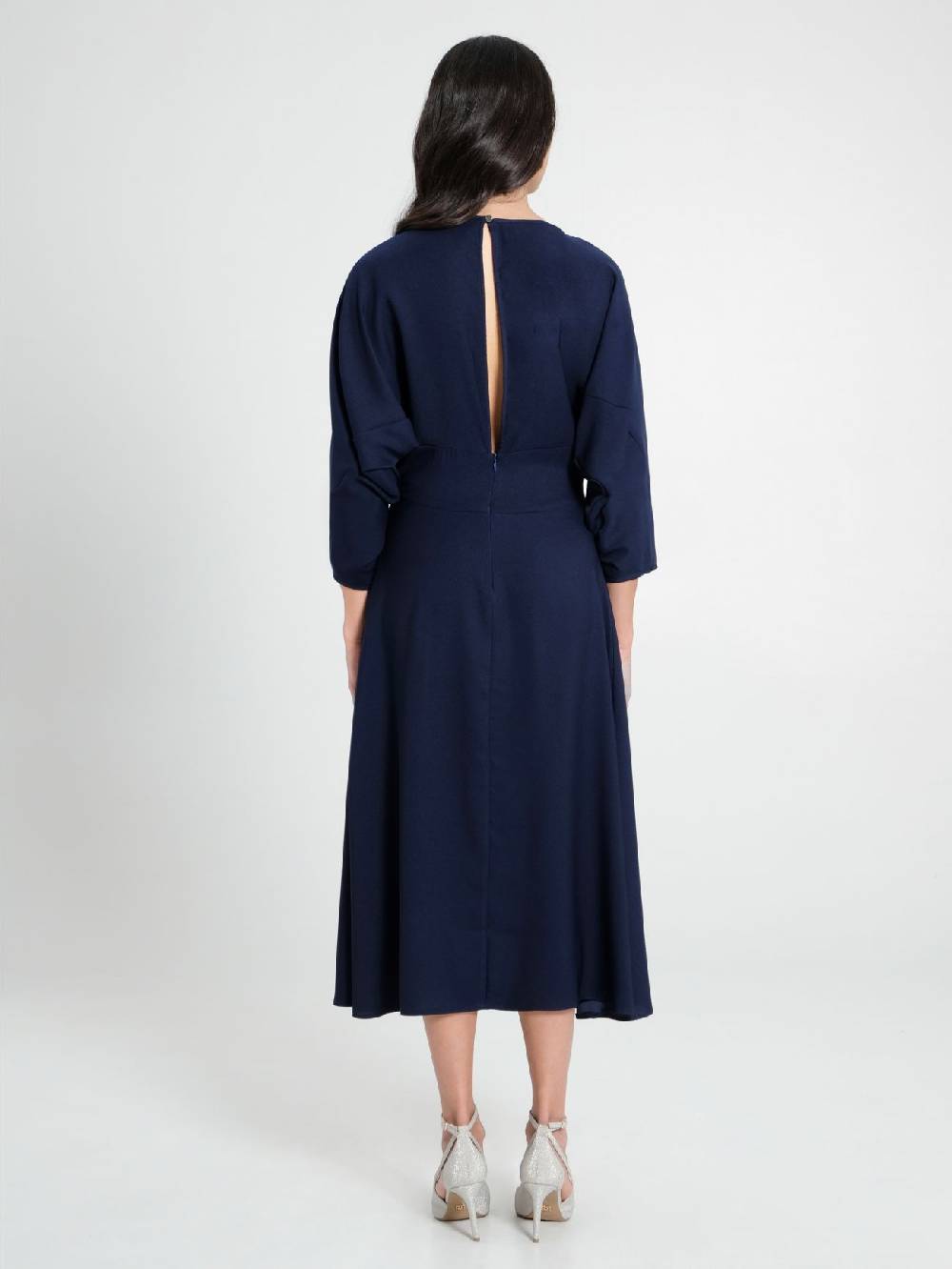 Rinascimento Abito Midi con Maniche Kimono Saldi Di Fabbrica