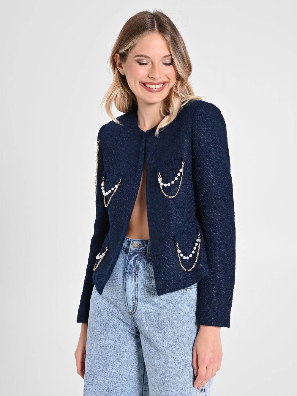 Rinascimento Giacca Corta in Tweed Negozio