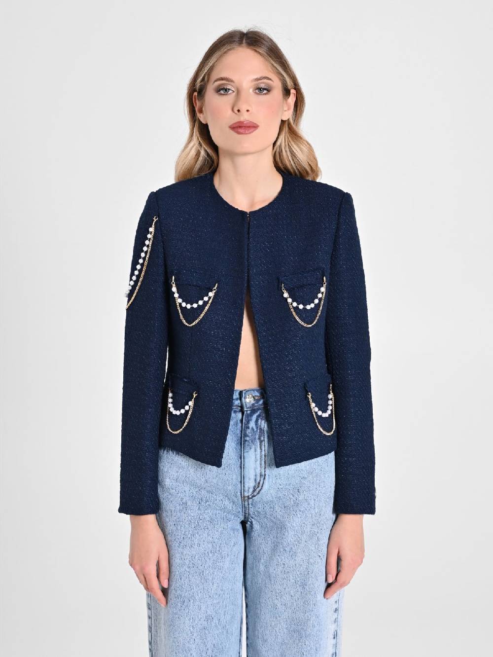 Rinascimento Giacca Corta in Tweed Negozio