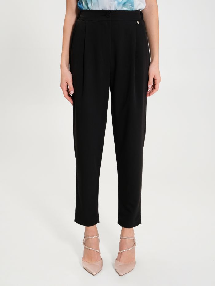 Rinascimento Pantaloni Carota con Punto Smock Grande vendita