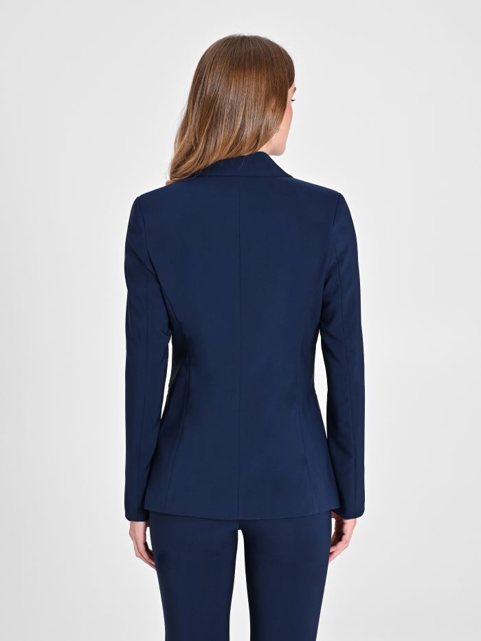 Rinascimento Giacca a Due Bottoni in Tessuto Tecnico color Blu Vendite stagionali