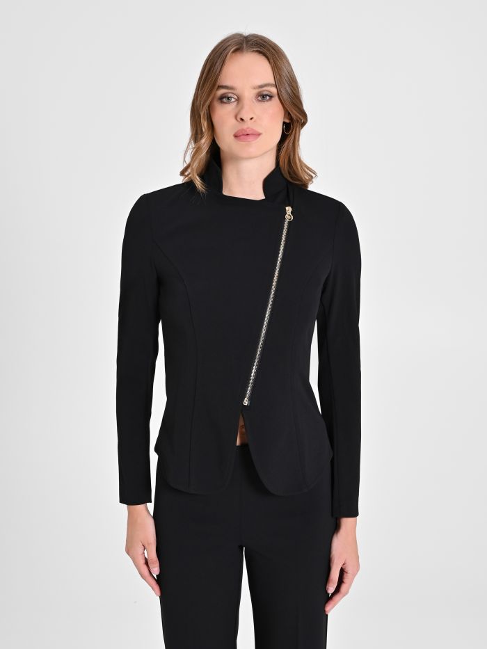 Rinascimento Giacca zip in scuba crèpe Donna Offerta per la Festa della Mamma