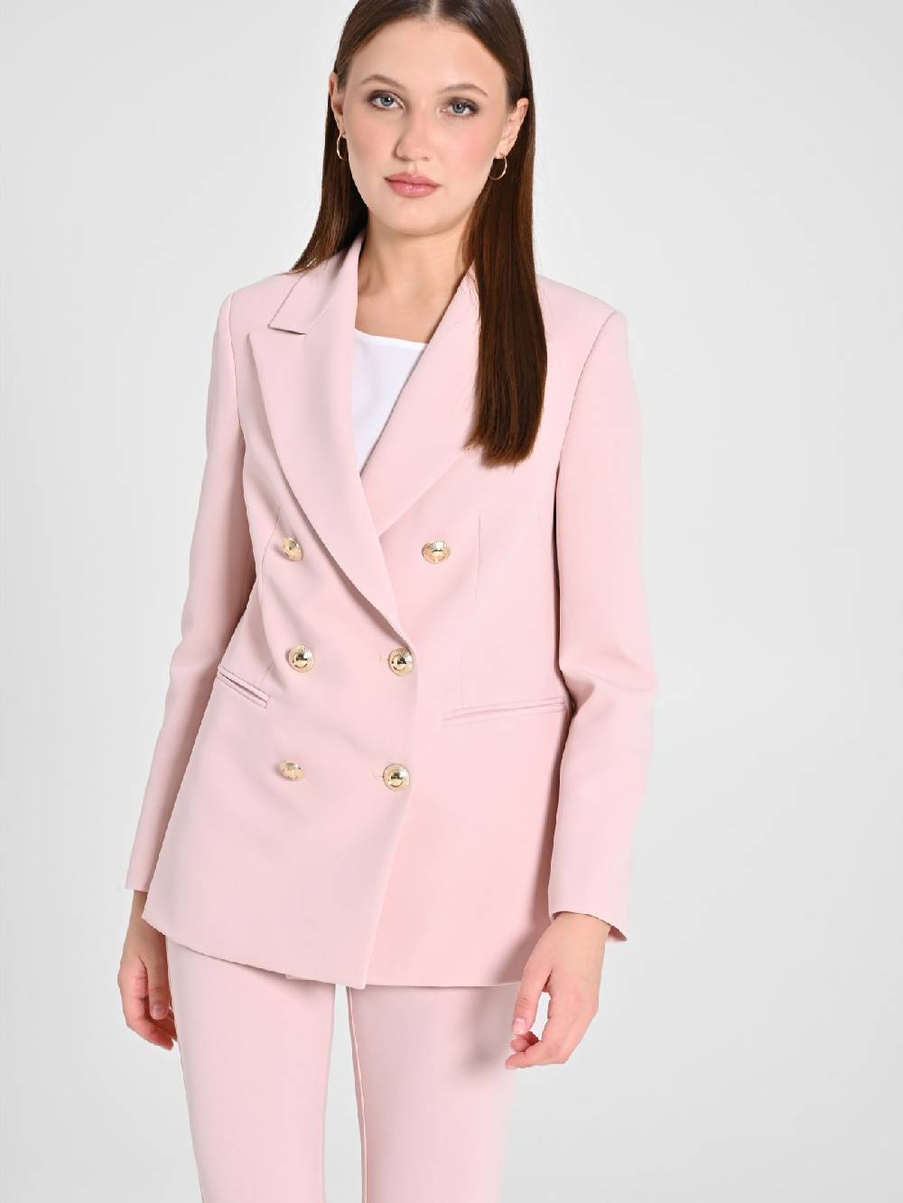 Rinascimento Giacca Doppiopetto Rosa Donna Super sconto
