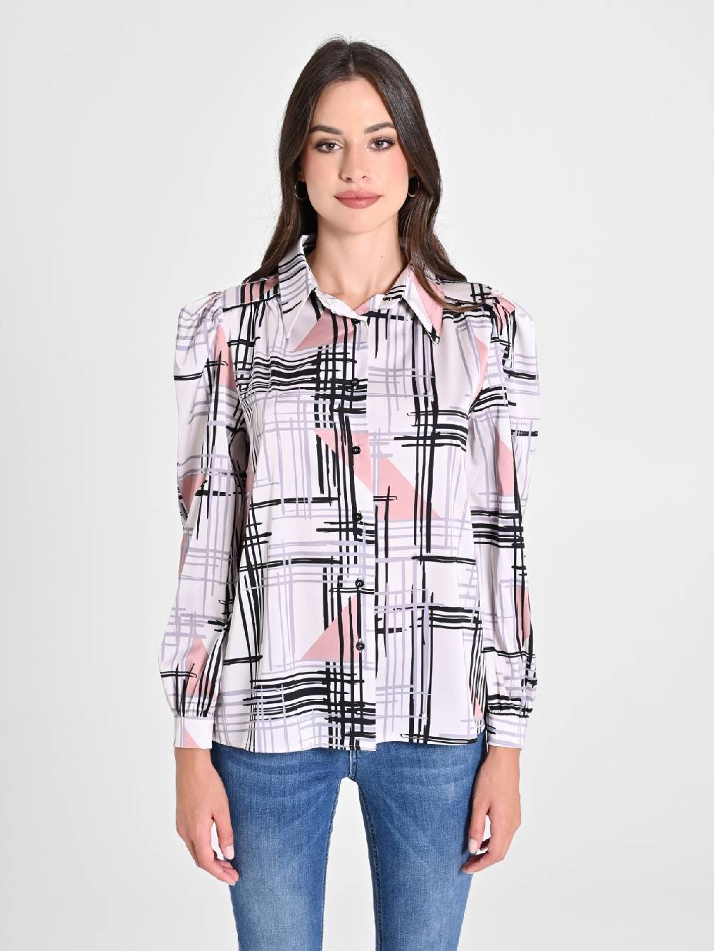 Rinascimento Camicia stampa Geometrica Trasporto libero internazionale