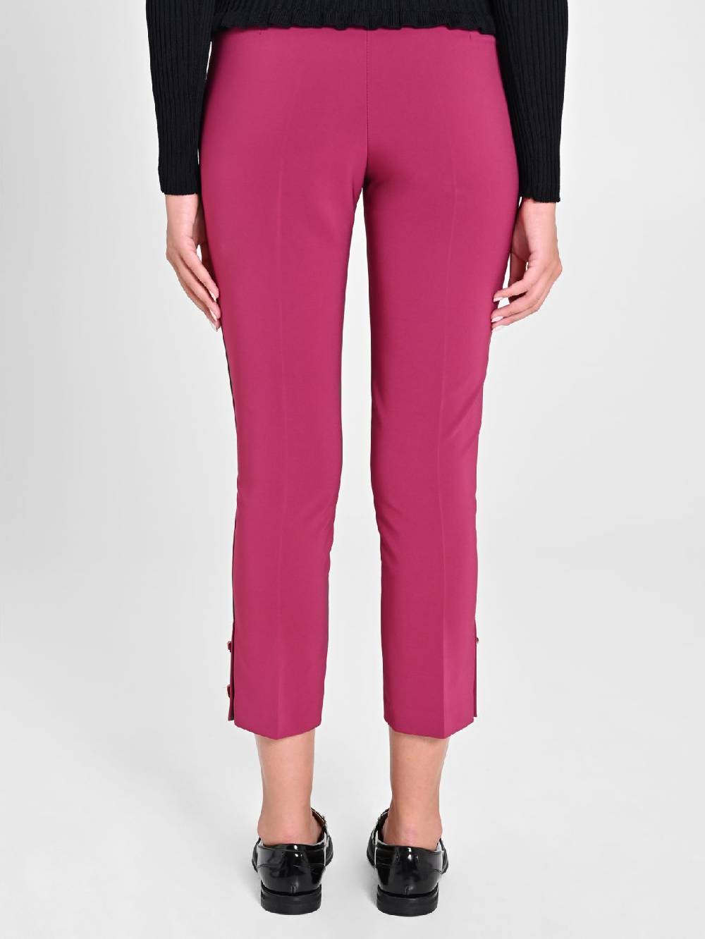 Rinascimento Pantaloni Slim in Tessuto Tecnico Bordeaux Italy