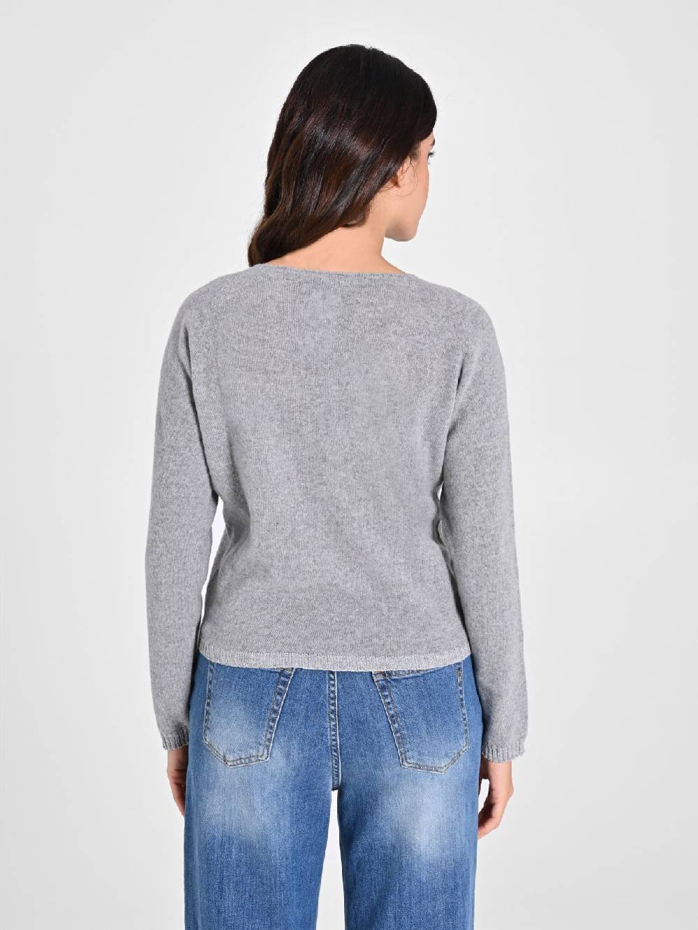 Rinascimento Maglione Lana Cashmere Grigio Pezzi Unici