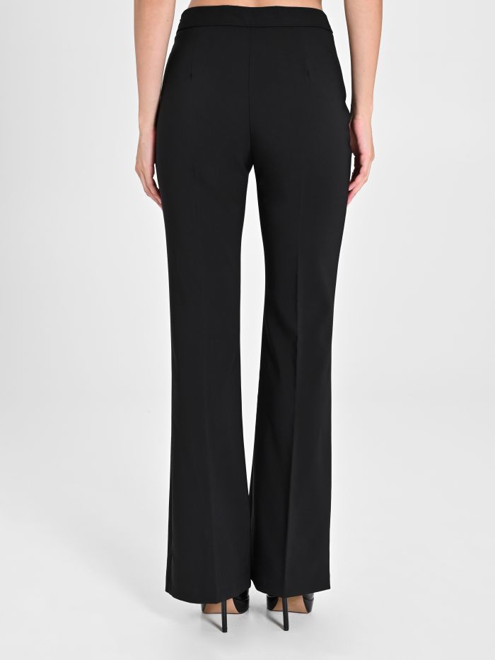 Rinascimento Pantaloni Mid Flared in Tessuto Tecnico Vendita Economica