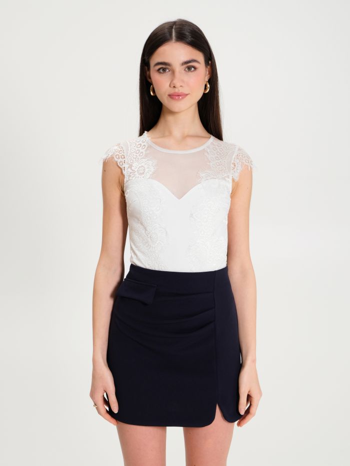 Rinascimento Top Body in Pizzo Prezzo di fabbrica